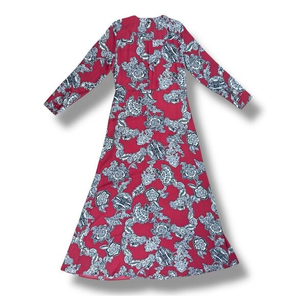 Express Red and Black Floral Maxi Dress Sz S - Picture 6 of 9